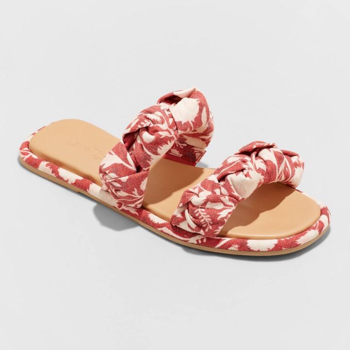 Women's Meg Knotted Slide Sandals - Universal Thread Rust