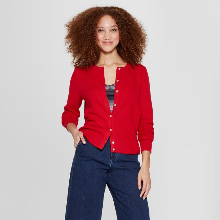 Women's Any Day Cardigan Sweater - A New Day Red