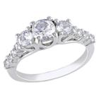 No Brand 1 3/8 Ct. T.w. White Sapphire Cocktail Ring - Silver - 8 - Silver, Women's,