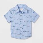 Toddler Boys' Short Sleeve Challis Shirt - Cat & Jack Blue