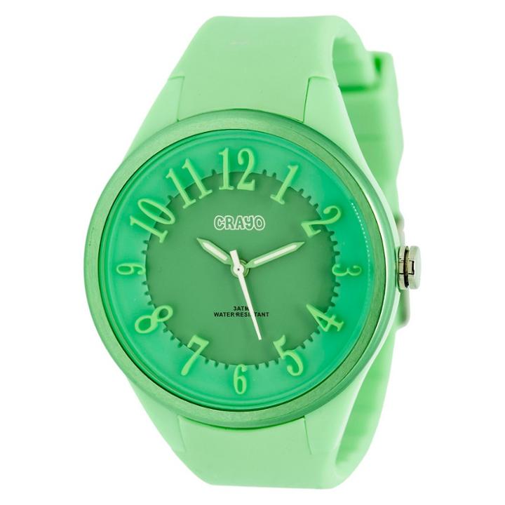 Women's Crayo Burst Silicone Strap Watch-mint,
