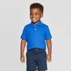 Toddler Boys' Short Sleeve Pique Uniform Polo Shirt - Cat & Jack Parrish Blue