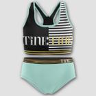 Tinker Bell Girls' Tinkerbell Bra And Underwear Set - 6, Black/blue/white