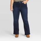Women's Plus Size High-rise Flare Jeans - Universal Thread Dark Wash 16w, Women's, Blue