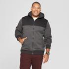 Men's Big & Tall Sweater Fleece Jacket - Goodfellow & Co Charcoal (grey)