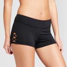 Women's Strappy Side Bikini Swim Shorts - Mossimo Black