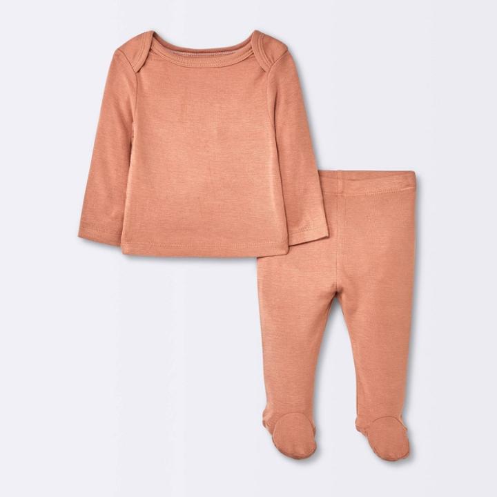 Baby 2pc Premium Modal Set - Cloud Island Orange