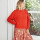 Women's Crewneck Pullover Sweater - Universal Thread Red