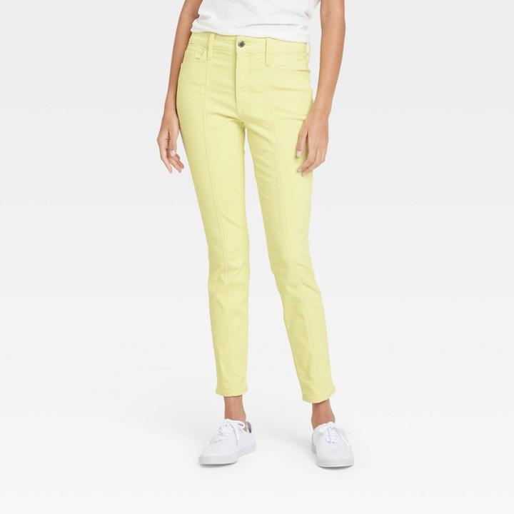 Women's High-rise Skinny Stretch Ankle Jeans - Universal Thread Yellow