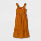 Girls' Shine Woven Maxi Dress - Cat & Jack Copper Brown