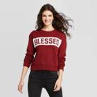Women's Blessed Pullover Sweater - Modern Lux (juniors') - Maroon Xl, Women's, Red
