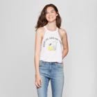 Women's When Life Gives You Lemons High Neck Graphic Tank Top - Modern Lux (juniors') White