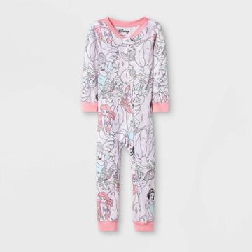 Toddler Girls' Disney Princesses Snug Fit Union Suit - Pink