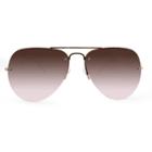 Women's Aviator Sunglasses With Rose Smoke Lenses - A New Day Gold