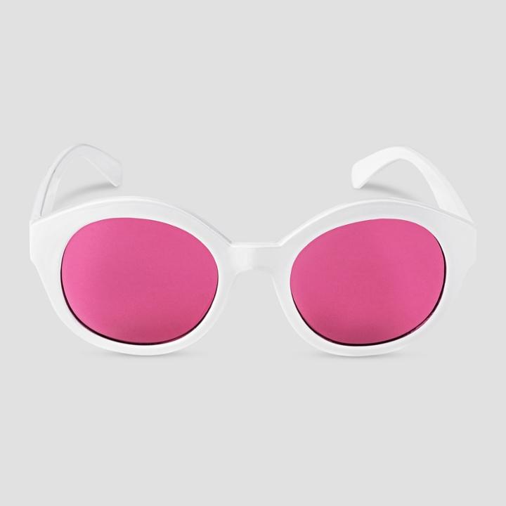 Girls' Oval Sunglasses - Cat & Jack White