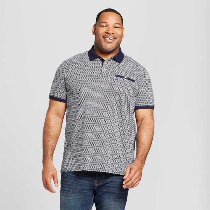 Men's Dot Standard Fit Short Sleeve Novelty Polo Shirt - Goodfellow & Co True White Xl, Size: