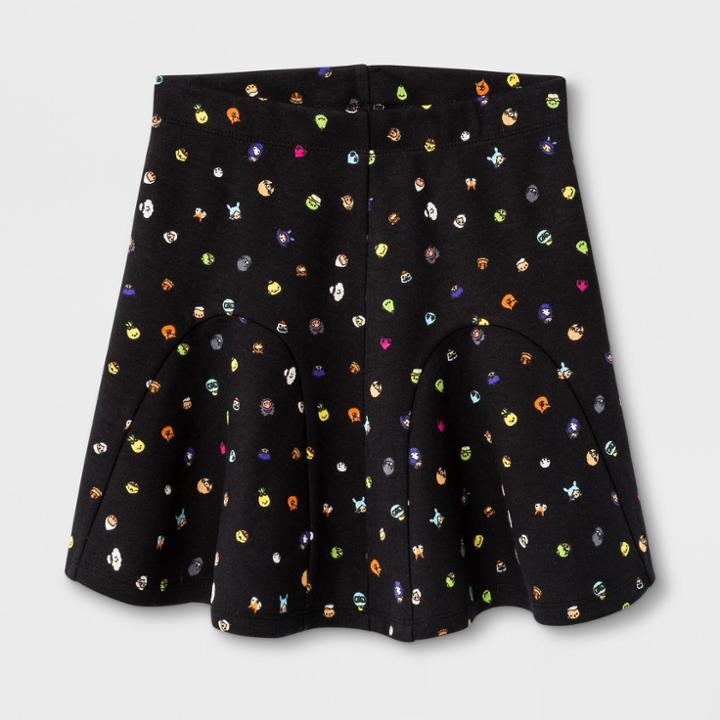 Girls' Toca Boca Printed A-line Skirt - Black