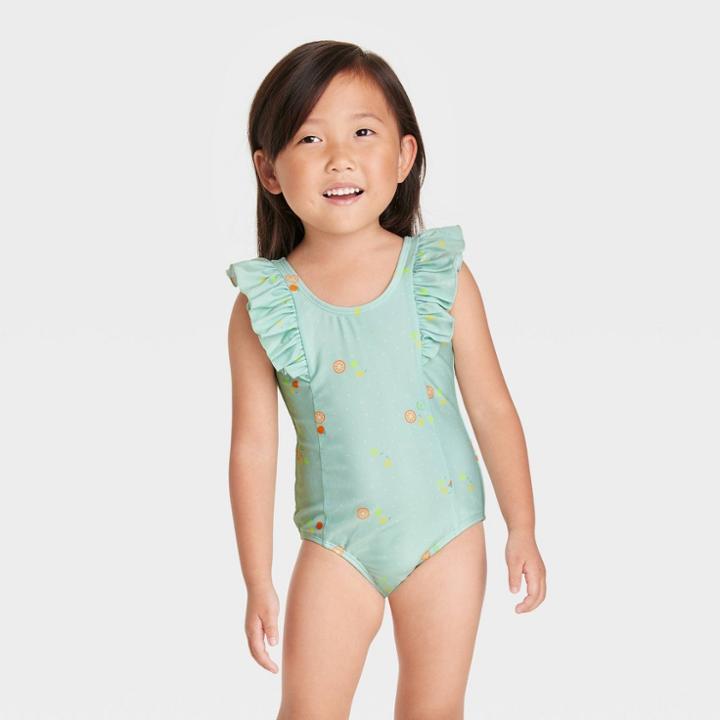 Toddler Girls' Fruit One Piece Swimsuit - Cat & Jack Green