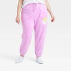 Warner Music Group Women's Plus Size Care Bears Graphic Jogger Pants - Purple