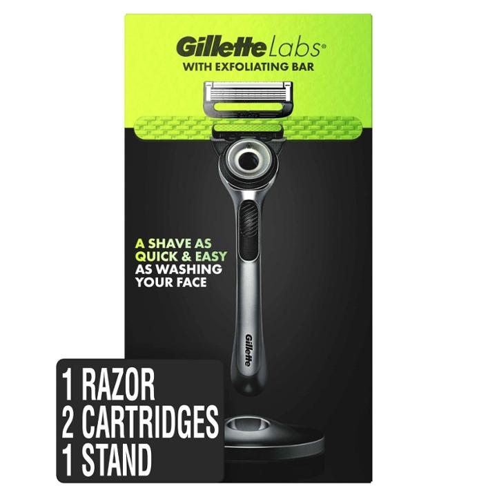 Gillettelabs Exfoliating Razor By Gillette + 2 Razor Blade Refills & Premium