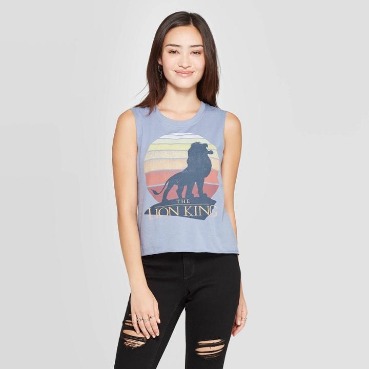 Target Women's The Lion King Graphic Tank Top (juniors') - Blue