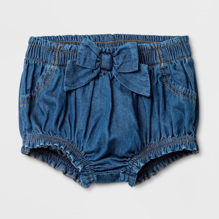 Baby Girls' Denim Wash Shorts - Cat & Jack Blue