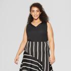 Women's Plus Size V-neck Tank Top - Who What Wear Black