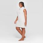 Women's Plus Size Sleeveless Cowl Sweater Dress - A New Day Light Heather Gray 1x,