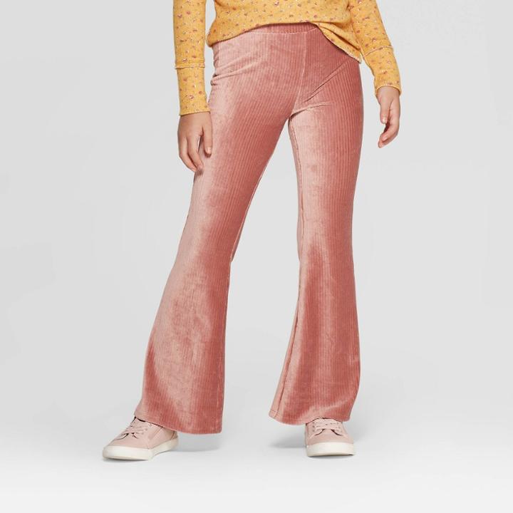 Girls' Corduroy Flare Pants - Art Class Red M, Girl's,