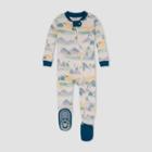 Burt's Bees Baby Baby Boys' Mountains Snug Fit Footed Pajama - Blue