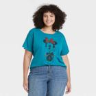 Women's Minnie Mouse Plus Size Short Sleeve Graphic T-shirt - Teal