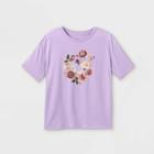 Girls' Oversized Short Sleeve Graphic T-shirt - Art Class Purple