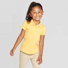 Toddler Girls' Short Sleeve Interlock Uniform Polo Shirt - Cat & Jack Yellow