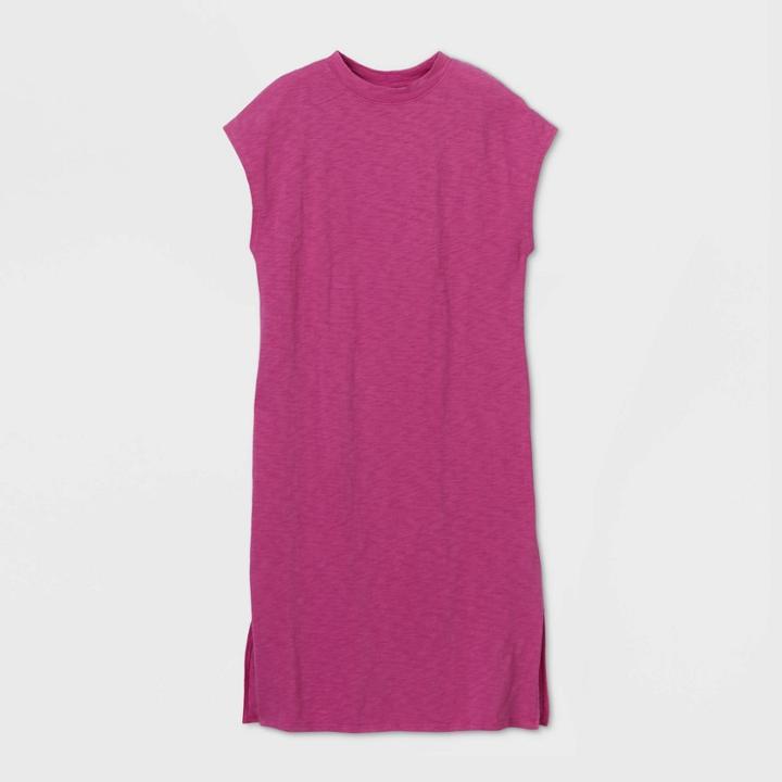 Women's Sleeveless T-shirt Dress - Universal Thread Pink