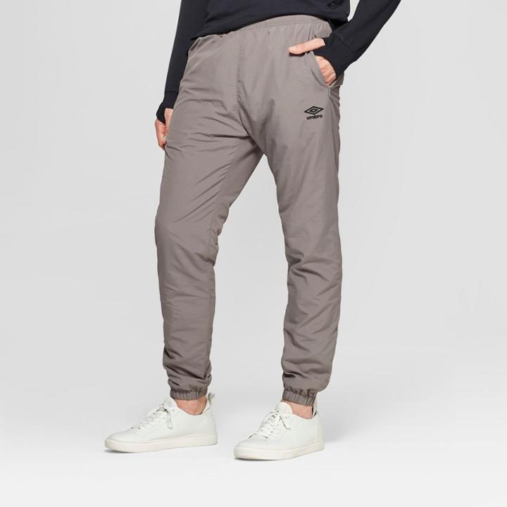 Umbro Men's Fleece Lined Woven Jogger Pants - Industrial Grey