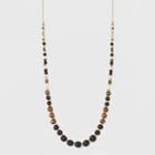 Long Beaded Necklace - Universal Thread Gold,