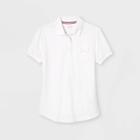 French Toast Girls' Bow Pocket Uniform Jersey Polo Shirt - White