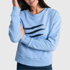 Women's United By Blue Logo Waves Graphic Pullover Sweatshirt -