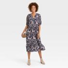 Women's Short Sleeve Tiered Dress - Knox Rose Navy Floral