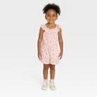 Toddler Girls' Cherries Ruffle Sleeve Romper - Cat & Jack Pink