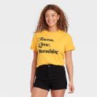 33 Revolutions Women's Tacos Lime Sunshine Short Sleeve Graphic T-shirt - Yellow