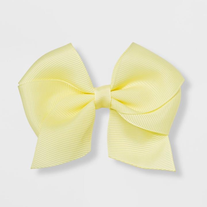 Girls' Solid Bow Clip - Cat & Jack Yellow