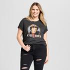 Women's Plus Size Knight Rider Short Sleeve Crew Neck T-shirt - Awake (juniors') - Charcoal