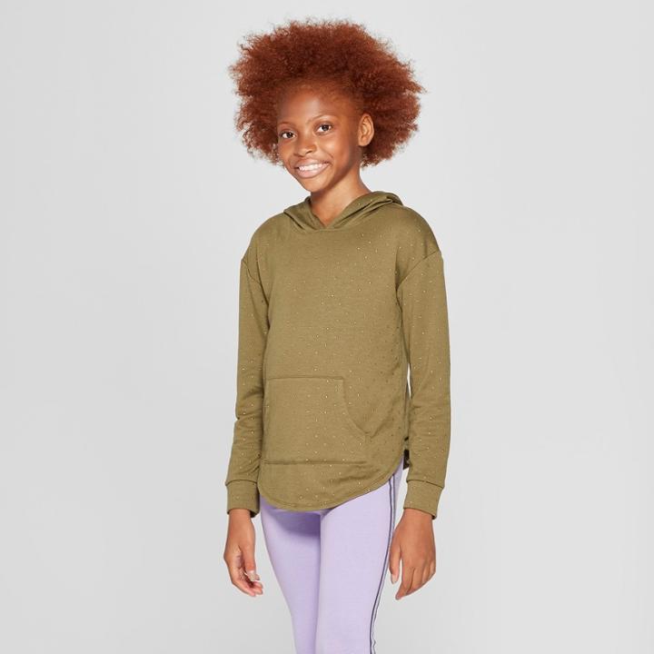 Girls' Gold Dot Hoodie - Cat & Jack Olive