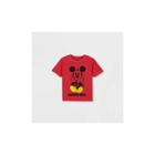 Toddler Boys' Mickey Mouse Ladies Man Valentine's Day Short Sleeve Graphic T-shirt - Red