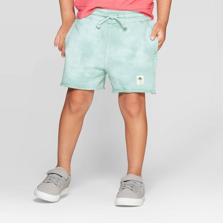 Target Toddler Boys' Tie Dye Pull On Shorts - Art Class Mint