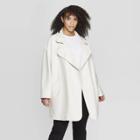 Women's Plus Size Long Sleeve Open-front Over Coat - Prologue Cream