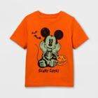 Disney Petitetoddler Boys' Mickey Mouse Scary Cute Halloween Short Sleeve T-shirt - Orange