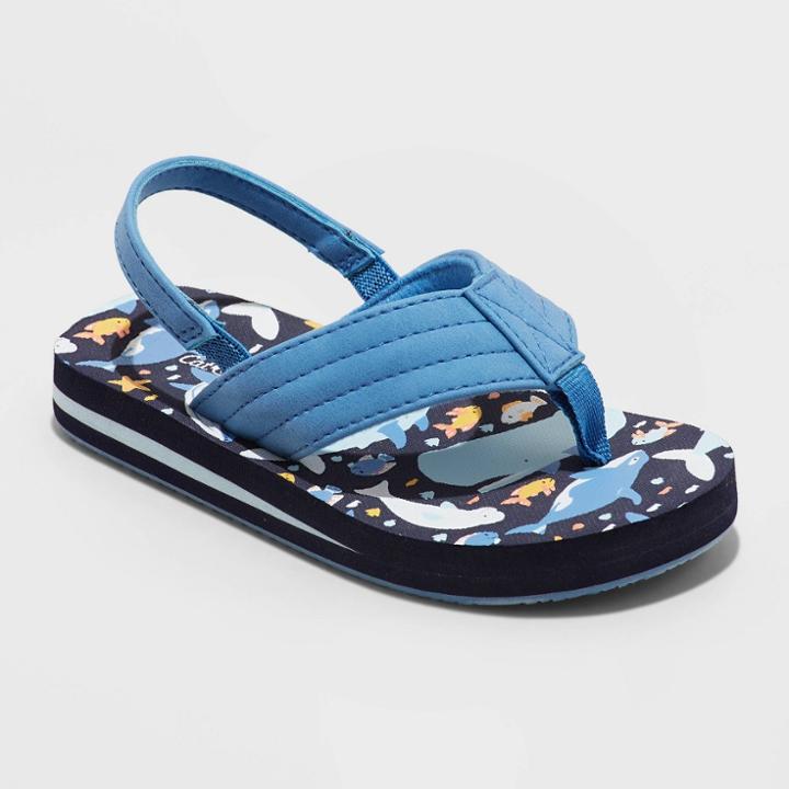 Toddler Boys' Ash Slip-on Thong Sandals - Cat & Jack Navy