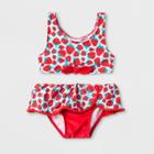 Toddler Girls' 2pc Tie Front Bikini Set - Cat & Jack Red